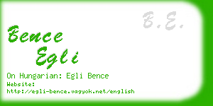 bence egli business card